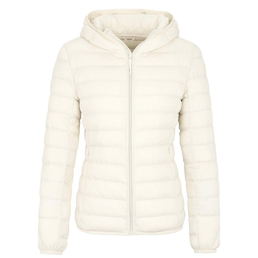 Wantdo Women's Hooded Packable Ultra Light Weight Short Down Jacket Size M Beige